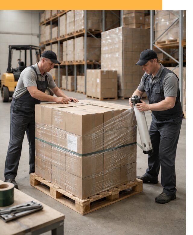 Упаковка и паллетирование грузов от 3750 руб: защита и крепление